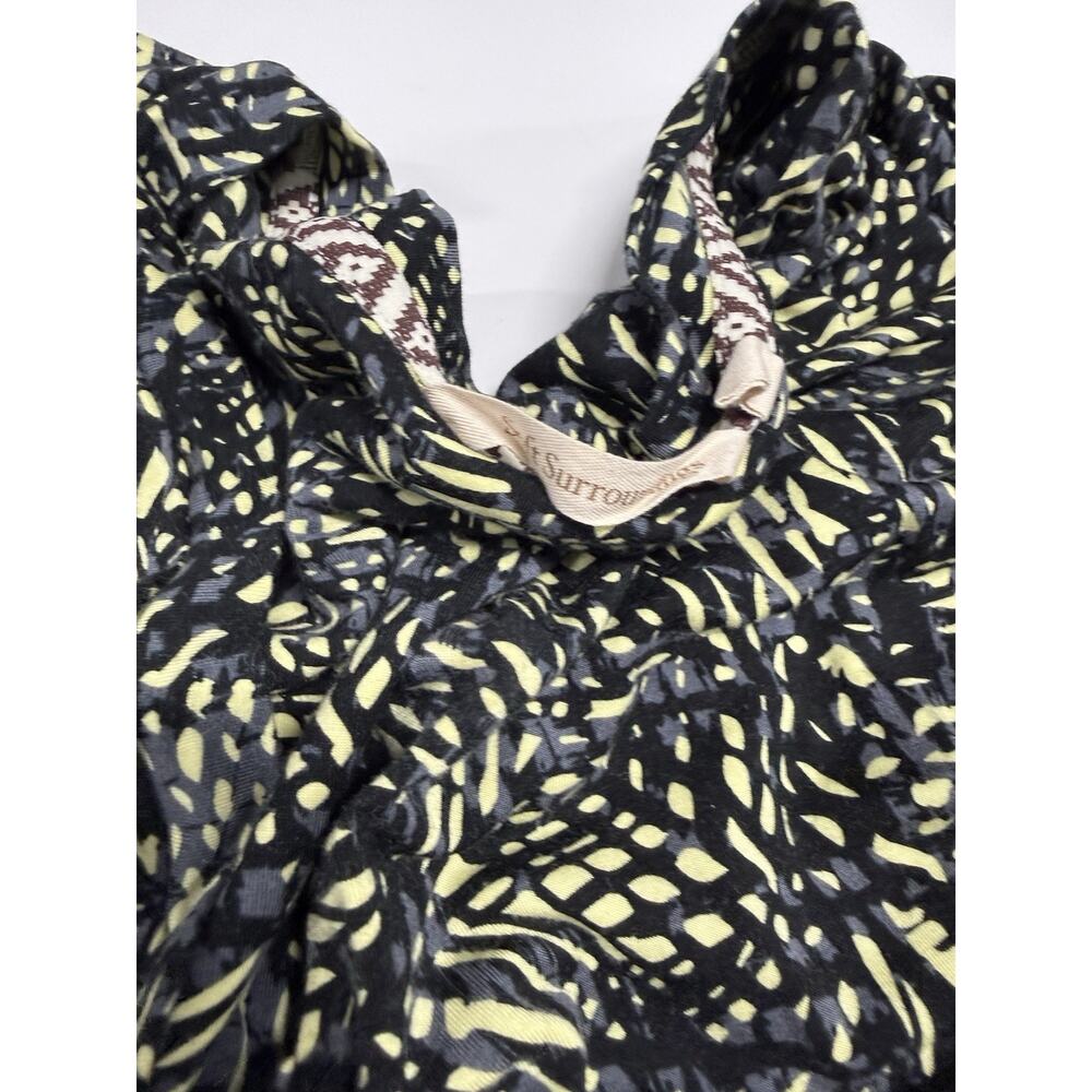 Soft Surroundings 3xl Tunic Green Yellow Black Comfy Stretchy Short Sleeve - Picture 5 of 6